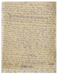 Moe Howard's Handwritten Signed Comedy Sketch, Circa 1960 Possibly for an Episode of ''The Three Stooges Scrapbook'' -- Manuscript Spans Six Pages